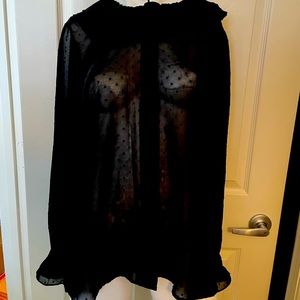 Sheer Black Blouse